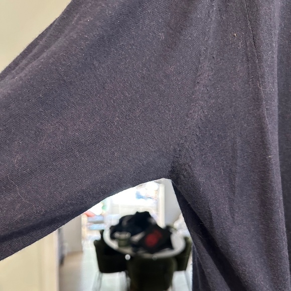 Thakoon Navy Sweater Dress with "Sleeve Tie" Detail at Waist - Size XL - Picture 7 of 14